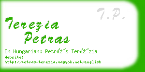 terezia petras business card